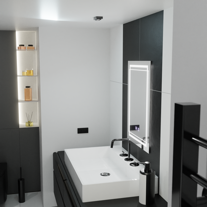 Téglalap alakú LED -tükör, 50x70 cm, Koven Touch, Despantile rendszer, Dimable