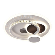 Heliox Crystal LED csillár, 43W, 4 kör, hideg/forró/semleges fény, fehér