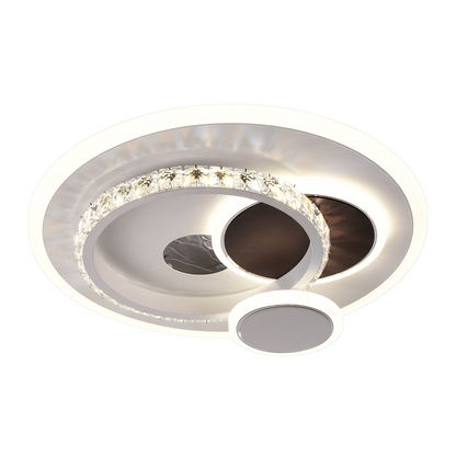 Heliox Crystal LED csillár, 43W, 4 kör, hideg/forró/semleges fény, fehér
