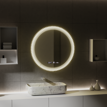 60 cm -es kerek LED -tükör, Stellaire Touch, Letiltó Rendszer, Daisy
