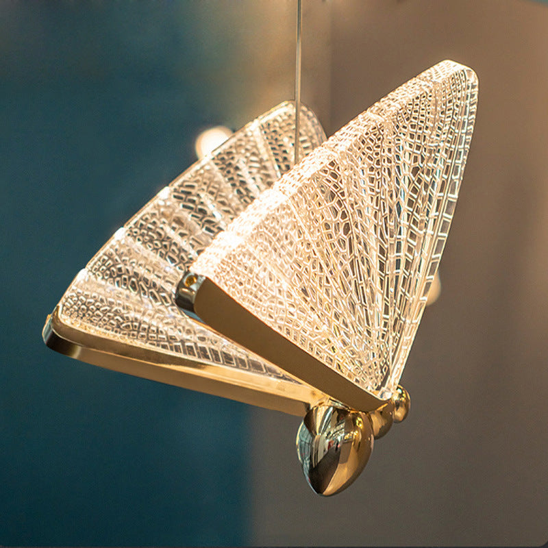 Felfüggesztett vágyat LED LED Acril Valentina 21W távirányítóval, Davable, 3000K/4000K/6000K, arany, fém és akril