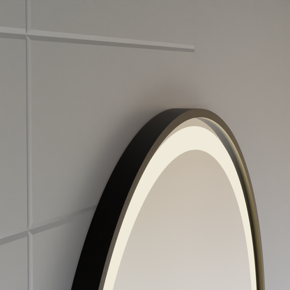Tükör LED érintés Hans Debulation rendszer, óra és hőmérséklet 60 cm -es fekete vagy