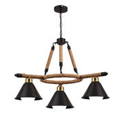 Lustrage vágy, 2*E27, barna, fém és zsineg