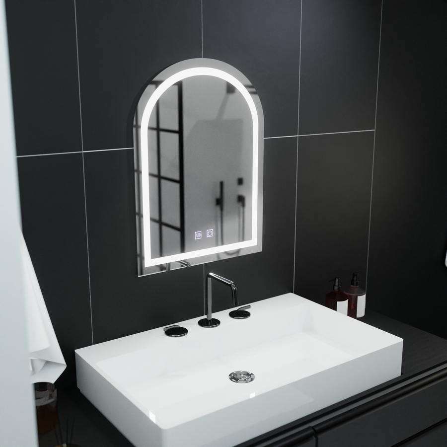 Arcata 60x80cm LED -tükör, Arco Touch, leolvasztási rendszer, dimálható