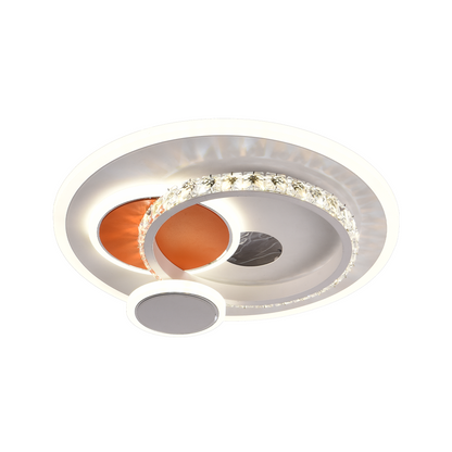 Heliox Crystal LED csillár, 45W, 4 kör, hideg/forró/semleges fény, fehér