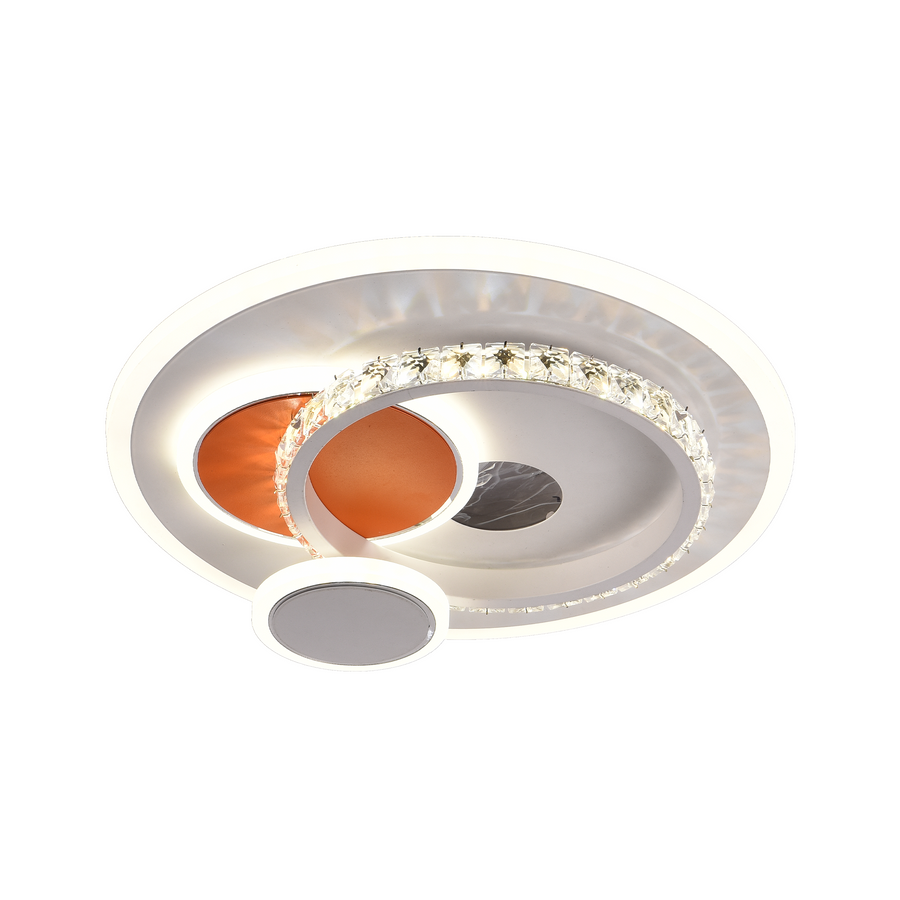 Heliox Crystal LED csillár, 45W, 4 kör, hideg/forró/semleges fény, fehér