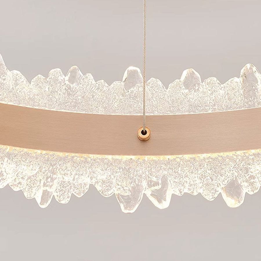 LED -csillár, amelyet távirányítóval felfüggesztettek Fosco 126W, hideg/forró/semleges fény, instabil, állítható magasság, arany