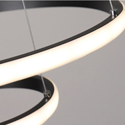 Ricci 45W felfüggesztett LED, 3 kör, hideg/forró/semleges fény, fekete, állítható magasság