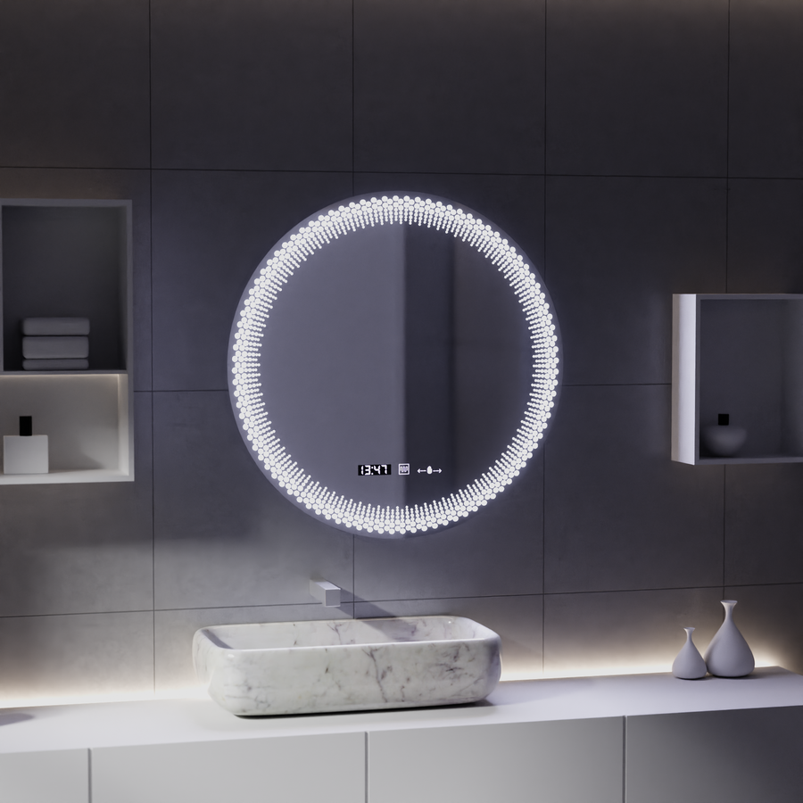60 cm -es kerek LED -tükör, Stellaire Touch, Letiltó Rendszer, Daisy