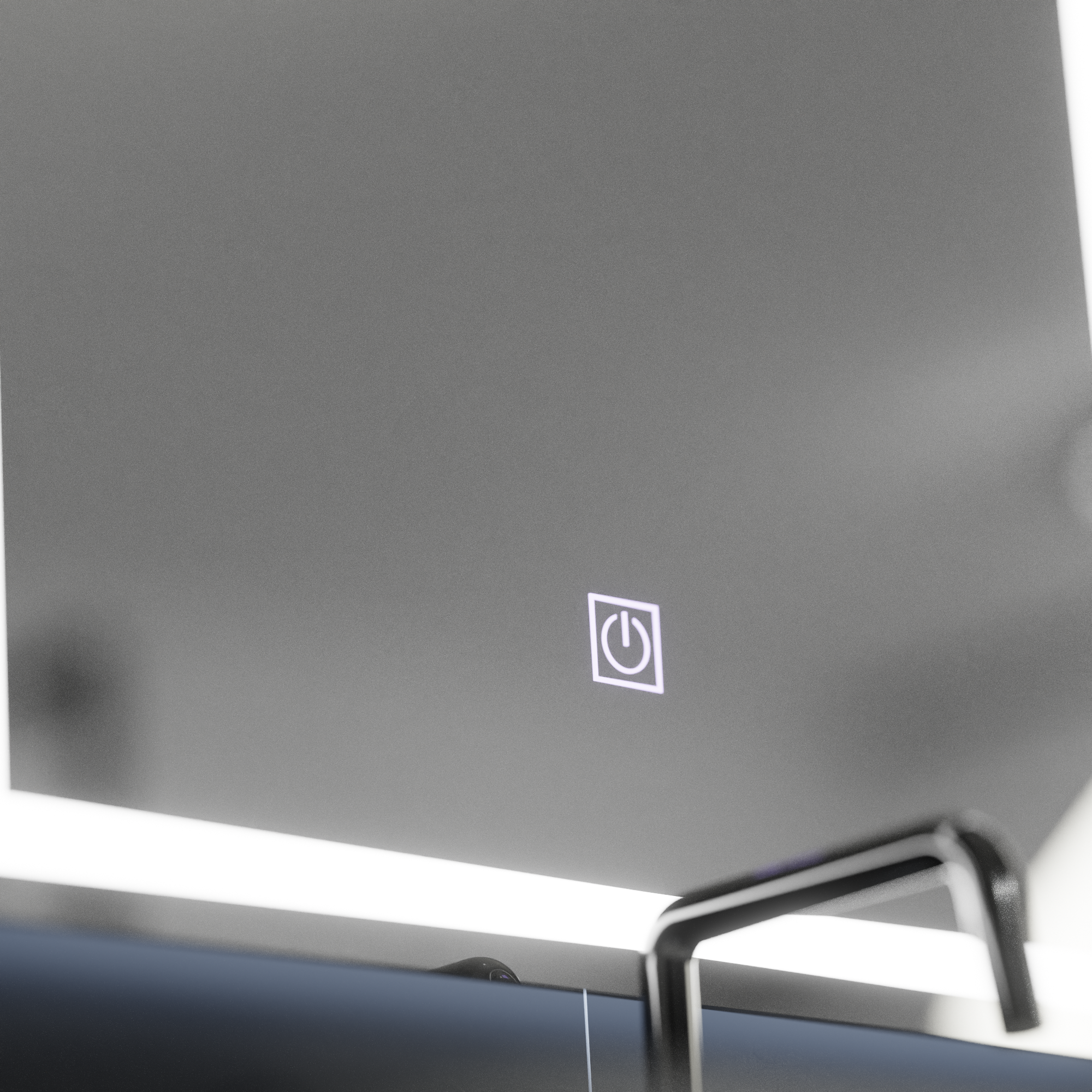 Téglalap alakú LED tükör 60x80cm keret alapvető érintés