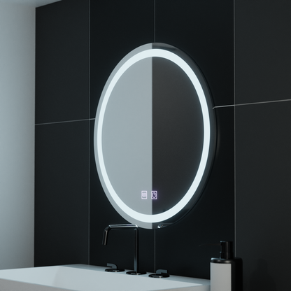 Kerek LED -tükör, 60 cm, LUCEa érintés, leolvasztási rendszer