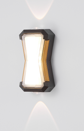 Fantasis A külső és a belső LED, 2 forrás x 1w, ip65, fém, fekete, 3000 ezer