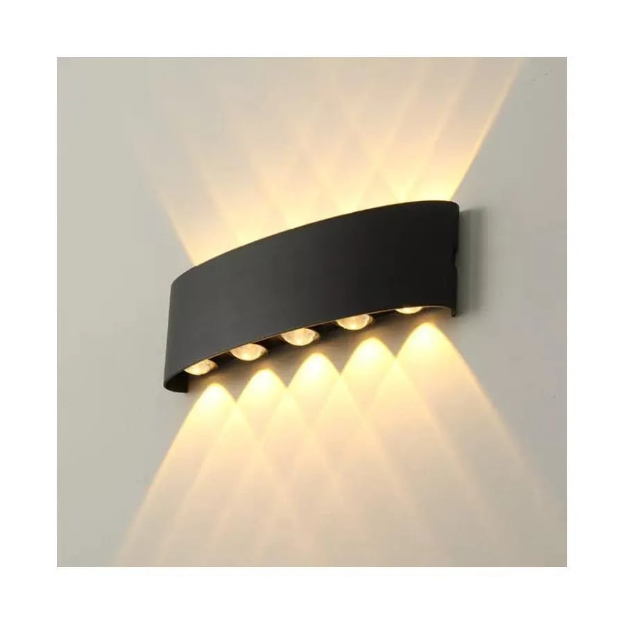 Fantas alkalmazott belső/külső LED, 10 forrás x 1w, ip65, fekete, 3000k