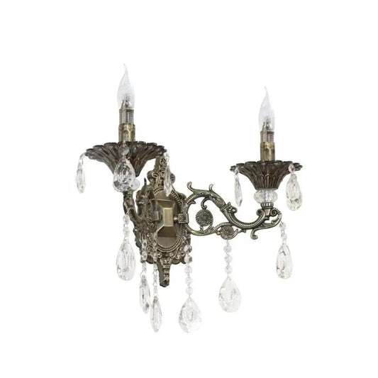 Vigyen fel Royal Sanssoci Wall, 2*E14, fém és kristály, antik bronz
