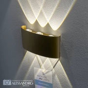 Fantasis külső és belső LED, 6 forrás x 1w, ip65, fém, arany, 3000k