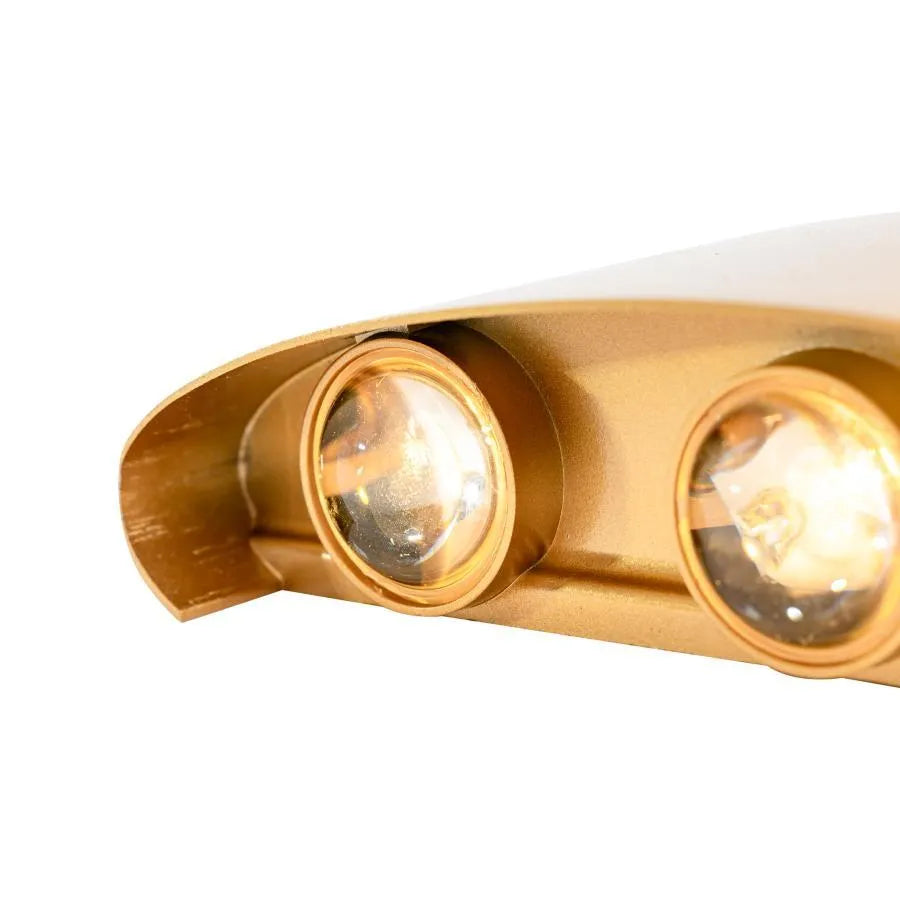 Fantasis külső és belső LED, 6 forrás x 1w, ip65, fém, arany, 3000k