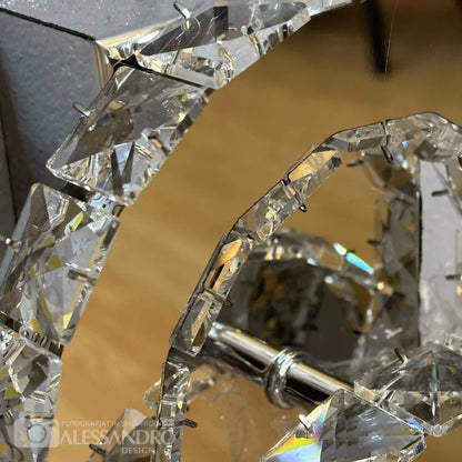 LED LULUS Jefferson 32W Crystal, 2 kör, hideg/forró/semleges fény, fényes króm