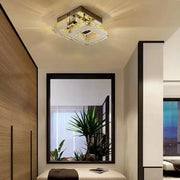 LED -csillár Jeremiás 34W Crystal, 2 négyzet, hideg/forró/semleges fény, kapzsi, fényes króm