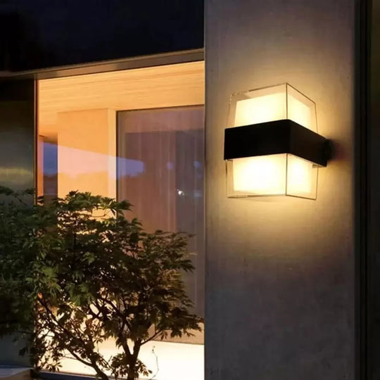 Kültéri LED fali lámpa Kennedy 12W fehér fekete Kültéri fali lámpák Alapértelmezett cím Alessandro Design