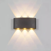 Fantasis külső és belső LED, 6 forrás x 1w, ip65, fém, fekete, 3000 ezer