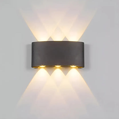 Fantasis külső és belső LED, 6 forrás x 1w, ip65, fém, fekete, 3000 ezer