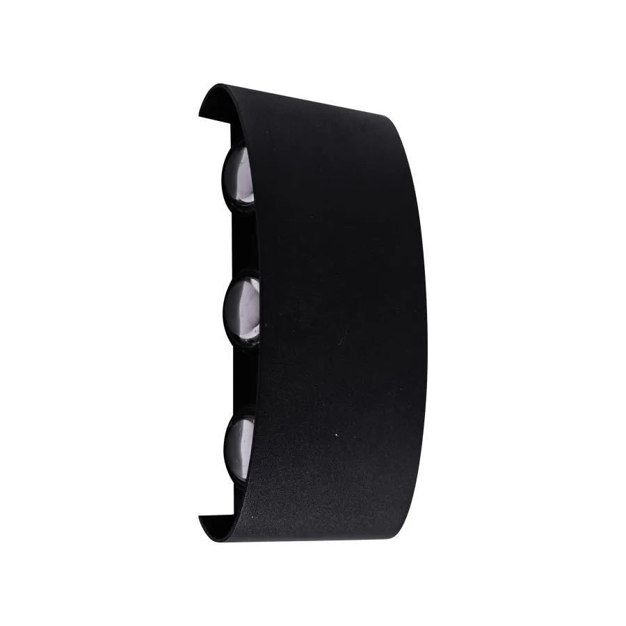 Fantasis külső és belső LED, 6 forrás x 1w, ip65, fém, fekete, 3000 ezer