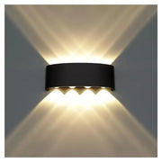 Fantasis külső és belső LED, 8 forrás x 1w, ip65, fém, fekete, 3000 ezer