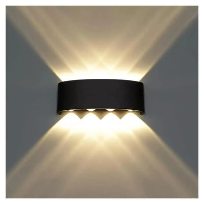 Fantasis külső és belső LED, 8 forrás x 1w, ip65, fém, fekete, 3000 ezer