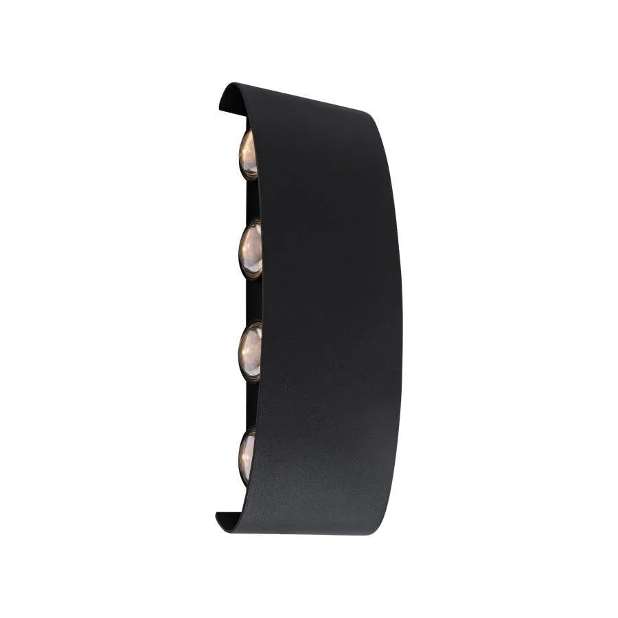 Fantasis külső és belső LED, 8 forrás x 1w, ip65, fém, fekete, 3000 ezer