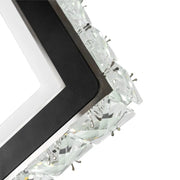 Alkalmazza a Terrano LED -t kristályokkal, négyzet alakú, 24W, hideg/forró/semleges fény, fekete és rozsdamentes