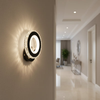 NOVA Rotonda LED fali lámpa, 16W, fekete és rozsdamentes acél, meleg/hideg/semleges fény