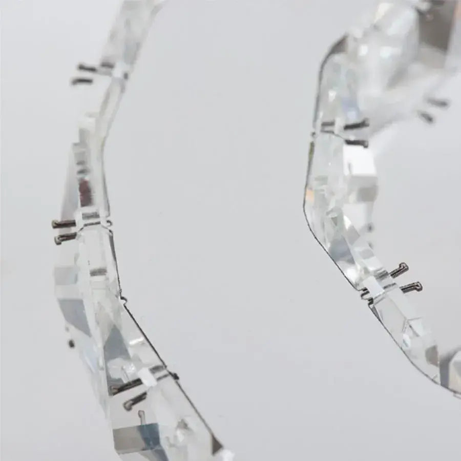 LED -csillár 8 W -os kristály, 20 cm átmérőjű, hideg/forró/semleges fény, fényes króm
