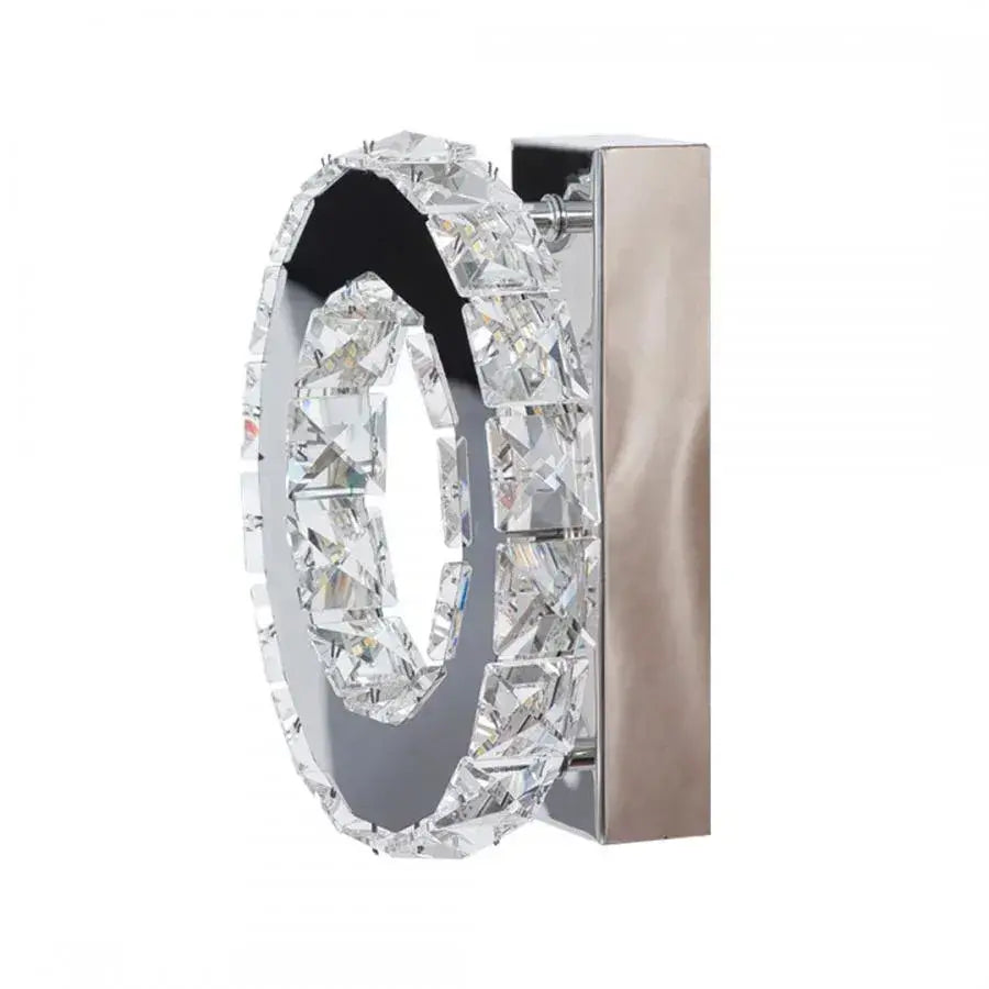 LED LED 8W, őrnagy, kristály K9, fényes, kerek, hideg/forró/semleges fény