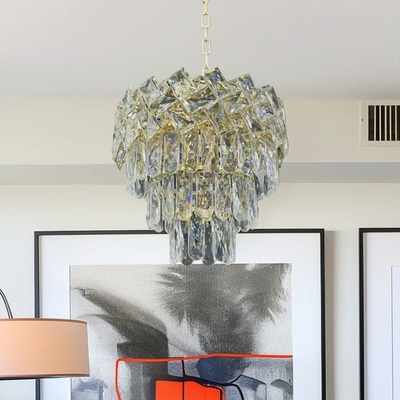 Crystal Chandelier Windsor Petito 3xe27, 30 cm átmérőjű, fényes arany, állítható magasság
