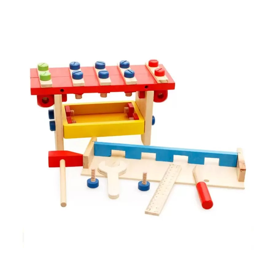 Fa játékbank szerszámok puzzle szerszámokkal csavarokkal