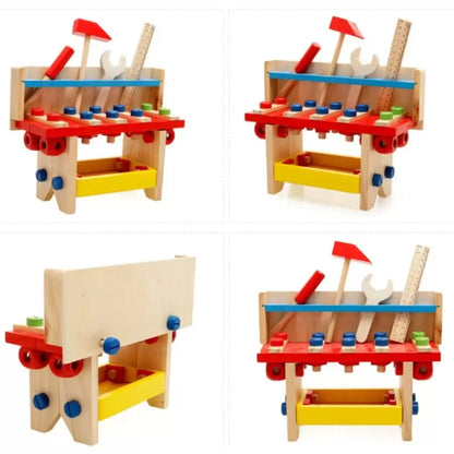 Fa játékbank szerszámok puzzle szerszámokkal csavarokkal