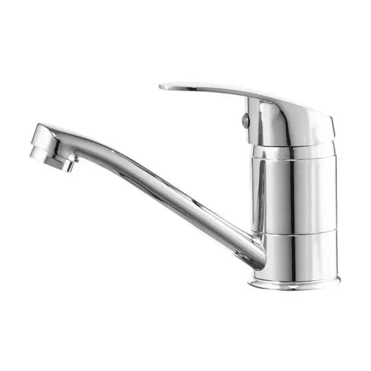 Mosogató csaptelep, forgatható kifolyó, hossz 18 cm, kerámia patron, króm, csatlakozóval együtt Konyhai csaptelepek Alapértelmezett cím Alessandro Design