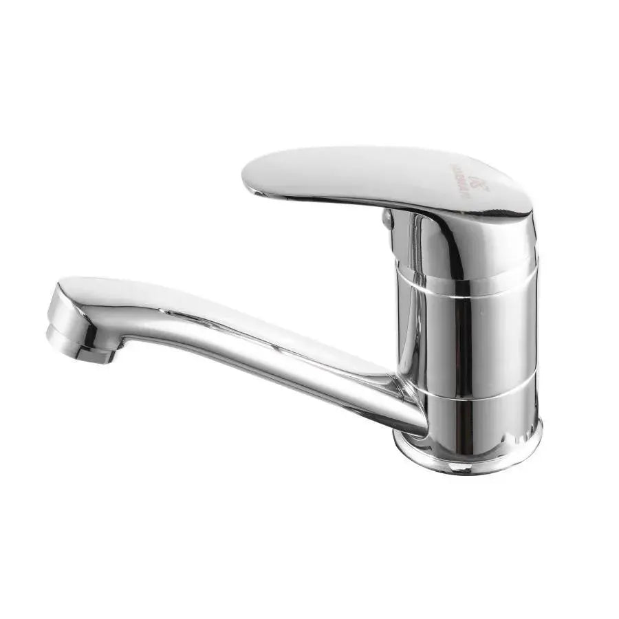 Washbasin akkumulátor, forgócső, 18 cm hosszúság, kerámia patron, króm, a csatlakozás tartalmazza