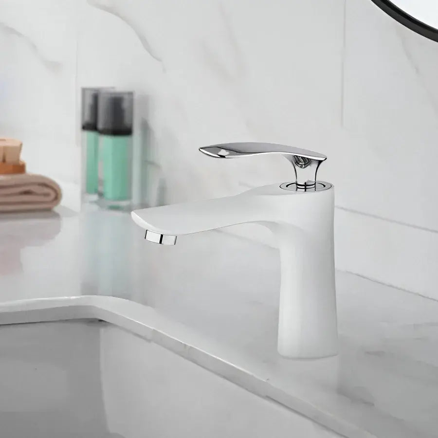 Washbasin akkumulátor, egészségügyi sárgaréz, fehér, OD/2069