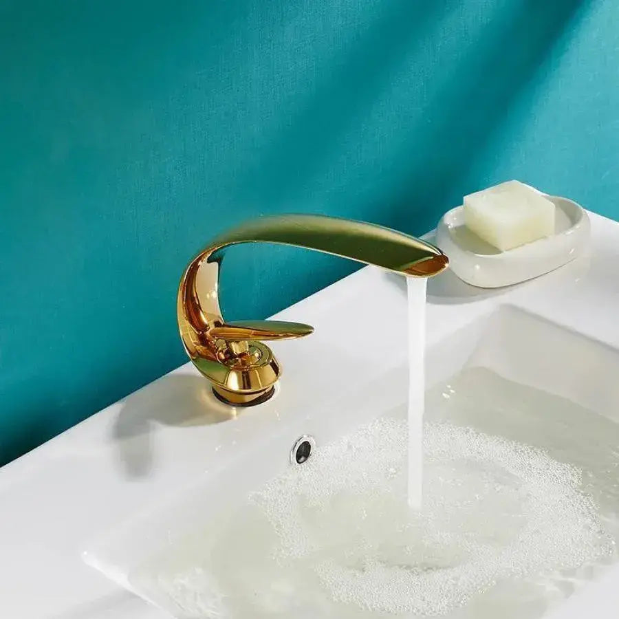 Washbasin akkumulátor, egészségügyi sárgaréz, arany, OD/2054