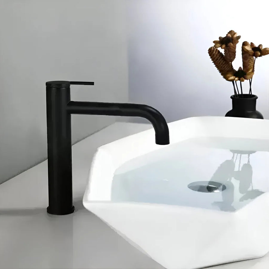 Washbasin akkumulátor, egészségügyi sárgaréz, fekete, 7237h