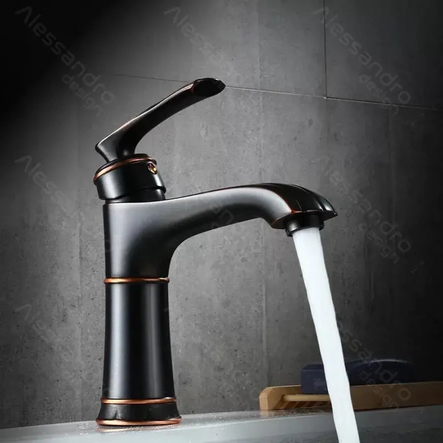 Washbasin akkumulátor, egészségügyi sárgaréz, fekete, od01/b