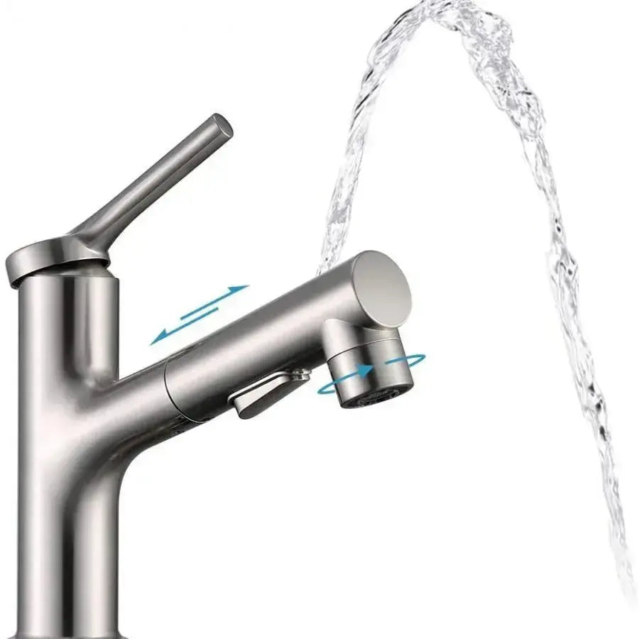 Washbasin akkumulátor extrahálható zuhanyzóval, egészségügyi sárgaréz, Chrome, 9337