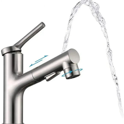 Washbasin akkumulátor extrahálható zuhanyzóval, egészségügyi sárgaréz, Chrome, 9337