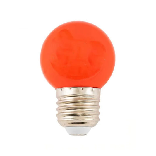 LED izzó, E27, 2W, piros