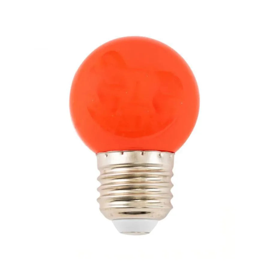 LED izzó, E27, 2W, piros
