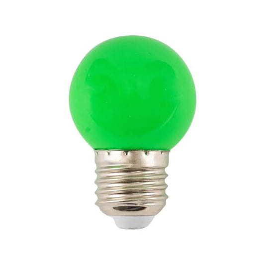 LED izzó, E27, 2W, zöld