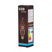 LED -fény E14 gyertya, 6W, hideg fény, 6000K