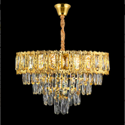 Csillár kristály Belvedere elegancia 8xe14, átmérő 49 cm, fényes arany, állítható magasság