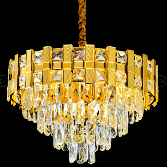 CryDelabure Crystal Aurelio Radiant 8XE14, 60 cm átmérőjű, fényes arany, újjáélesztési magasság